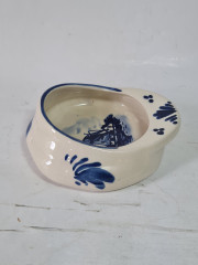 Пепельница винтажная Delft "Кепка", ручная роспись, фарфор, 11 х 5 см, Нидерланды, 1960-70гг.
