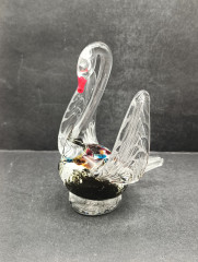Статуэтка винтажная Murano Glas "Белый лебедь", выдувное стекло, 13.5 см, Италия, 1960-70гг.