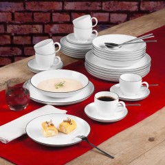 Seltmann Weiden Seltmann Weiden Lido Black Line Eierbecher mit Ablage d: 12,5 cm Seltmann Weiden Lido Black Line подставка для яиц с полкой d: 12,5 см