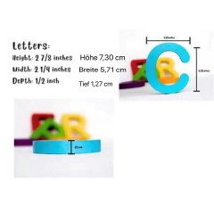 LK Trend  Style ABC Holzbuchstaben Holzbuchstaben ABC im Tragetasche 26 tlg. Деревянные буквы АВС Буквы деревянные АВС в сумке для переноски 26 штук.