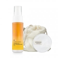 VENICE Vitamin D & Self Tan Booster + Face Pads Set Витамин D и усилитель автозагара + набор подушечек для лица