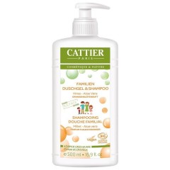 Cattier Hirse + Aloe Vera Familien Duschgel + Shampoo Просо + Семейный гель для душа с алоэ вера + шампунь