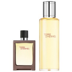 HERMES (Гермес) 121 Gramm - Eau de Toilette RefilLab (Лаб)le Spray + Refill Bottle Duftset Terre d’HERMES (Гермес), 1 шт.