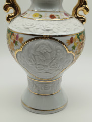 Ваза винтажная большая Im Stil KPM Bavaria в античном стиле, с двумя ручками, цветочный декор с позолотой, фарфор, 21 см, Германия, 1970-80гг.