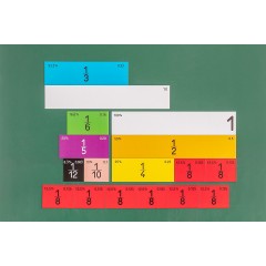 Wissner aktiv lernen Bruchrechensatz linear in 9 Farben fur die Tafel magnetisch (51 Teile) Линейные дроби в 9 цветах для магнитной доски (51 часть)