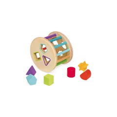 Janod Holz-Sortierspiel Rolltrommel Деревянная сортировочная игра Rolling Drum
