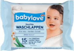babylove Влажные салфетки, 15 шт