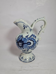 Ваза-кувшин винтажная Delft, ручная роспись, керамика, 22 см, Нидерланды, 1960-70гг.