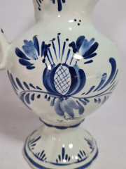 Ваза-кувшин винтажная Delft, ручная роспись, керамика, 22 см, Нидерланды, 1960-70гг.