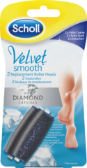 Scholl Velvet Smooth Express Экстра сильные Запасные Ролики с алмазной Крошкой, 2 шт