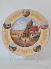 Seltmann Weiden Декоративная тарелка Jahresteller Kornernte, номерная 616, 25,5 см, Германия, 1989г. 1