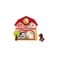 Janod Haptik-Puzzle Meine Ersten Tiere (4 Teile) Тактильный пазл Мои первые животные (4 детали)