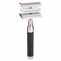 Muhle Rocca 3 tlg. Rasierset Silvertip Fibre, Griff Schwarz Бритвенный набор Rocca из 3 предметов Silvertip Fibre, ручка черная