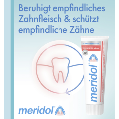 meridol Zahnpasta RUNDUMPFLEGE empfindliches Zahnfleisch &amp; Zahne, Меридол Зубная паста для чувствительных десен и зубов, 75 мл