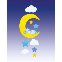 Pebaro Laubsagevorlage Mobile Maus auf dem Mond Шаблон листовки Мобильная мышь на Луне