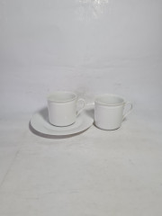 Набор для чая винтажный ALT Tirschenreuther / Venezia, 2 кружки и тарелка, фарфор, Германия, 1980-90гг.