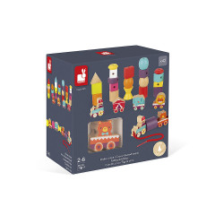 Janod Fadelspiel Zirkus 42 Teile (Holz) Резьбовая игра цирк 42 детали (дерево)