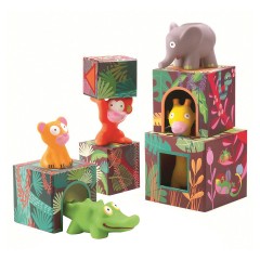 DJECO Stapelturm Maxi Topanijungle Штабелируемая башня Maxi Topanijungle