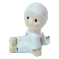 Weibe Porzellan Taiwan Фигурка ангела хранителя "Младенец с двумя маленькими крыльями", 4см x 5см, Тайвань, 1960-70гг.