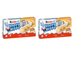 Kinder Happy Hippo Hazelnuts Шоколадно-молочное печенье со вкусом фундука Германия, 2 уп. по 5 шт.