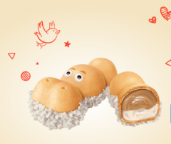 Kinder Happy Hippo Hazelnuts Шоколадно-молочное печенье со вкусом фундука Германия, 2 уп. по 5 шт.