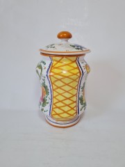 CERAMICHE D´ARTE PARRINI Керамическая банка с крышкой для хранения продуктов, 19см, Италия, 1960-70гг.