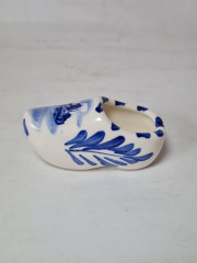 Delft Blue Holland Башмачок с синим декором, ручная роспись, дельфтский фарфор, 7 x 3 см, Голландия, 1960-70гг.