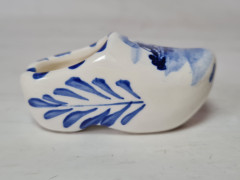 Delft Blue Holland Башмачок с синим декором, ручная роспись, дельфтский фарфор, 7 x 3 см, Голландия, 1960-70гг.