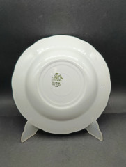 Тарелка винтажная S.C.Richard, Lambrate, позолоченный узор по краю, фарфор, 23 см, Италия, 1960-70гг.