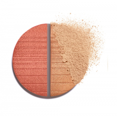 Дуэт хайлайтера и пудры CHANEL LES BEIGES POUDRE BELLE MINE LUMIRE DORE, тон SOLEIL COUCHANT, эксклюзивный ограниченный выпуск 2025