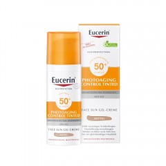 Eucerin Sun CC Creme getont mittel LSF 50+  Солнцезащитный СС крем тонирующий средний SPF 50+