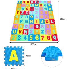 COSTWAY Puzzlematte 72 TLG. EVA mit Zahlen Коврик-пазл 72 детали. Ева с цифрами
