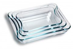 Homeware Homeware Brat-\/Backschalen Set 3-tlg. klar Набор кухонных форм для запекания/запекания, 3 шт.